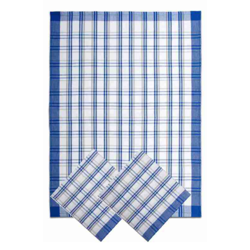 Utěrka kuchyňská 70 × 50 cm, modrá, 3 ks – 100% egyptská bavlna