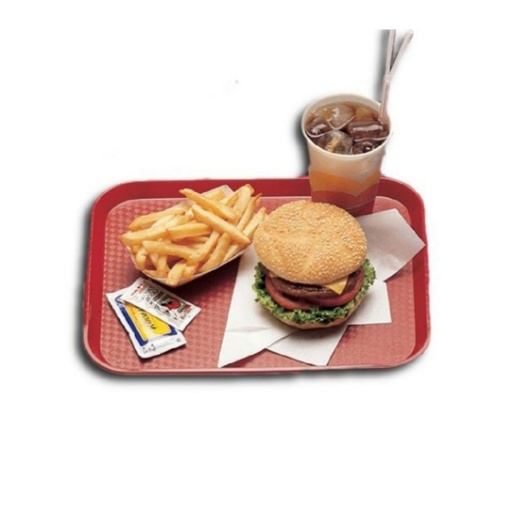 [R-1014FF-163] Podnos na jídlo Fast Food 26,5 × 34,5 cm, červený